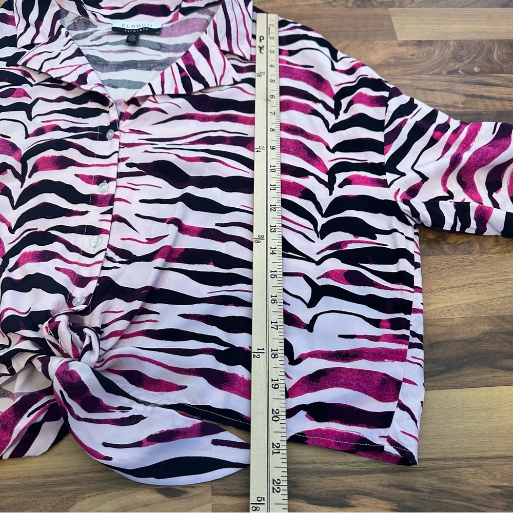 Eloquii Pink & Black Zebra Print 2-Piece Short set Size 18 (PlusSize) - Picture 4 of 7